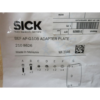 Sick BEF-AP-G10B Adapter Plate 210 8626 (Pack of 2)
