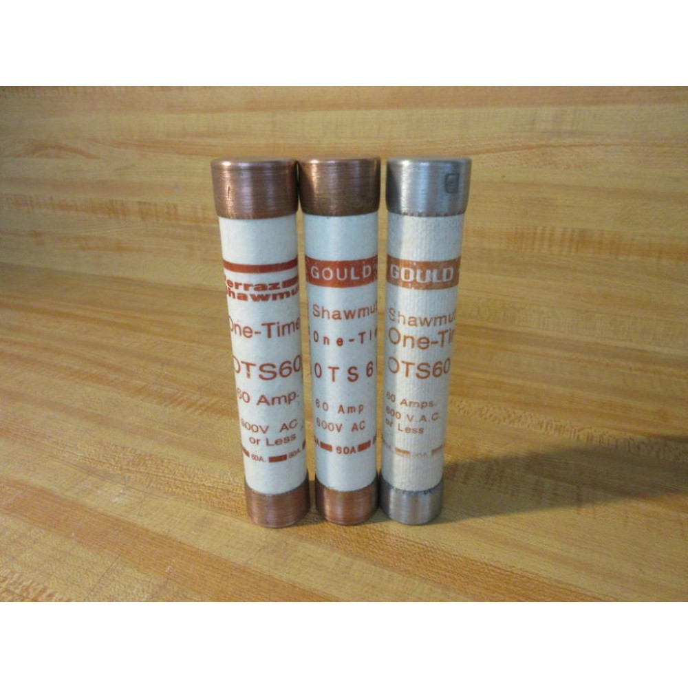 Gould Shawmut Ferraz OTS 60 Mersen Fuse OTS60 (Pack of 3) - New No Box