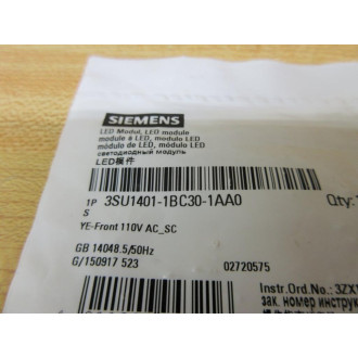 Siemens 3SU1401-1BC30-1AA0 Led Yellow