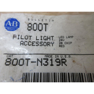 Allen Bradley 800T-N319R LED Lamp Red Bulb 24VACDC LED Cluster - Series B