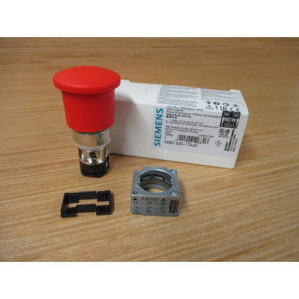 Siemens 3SB3 500-1TA20 E-Stop Button 3SB35001TA20 W Base & Clip