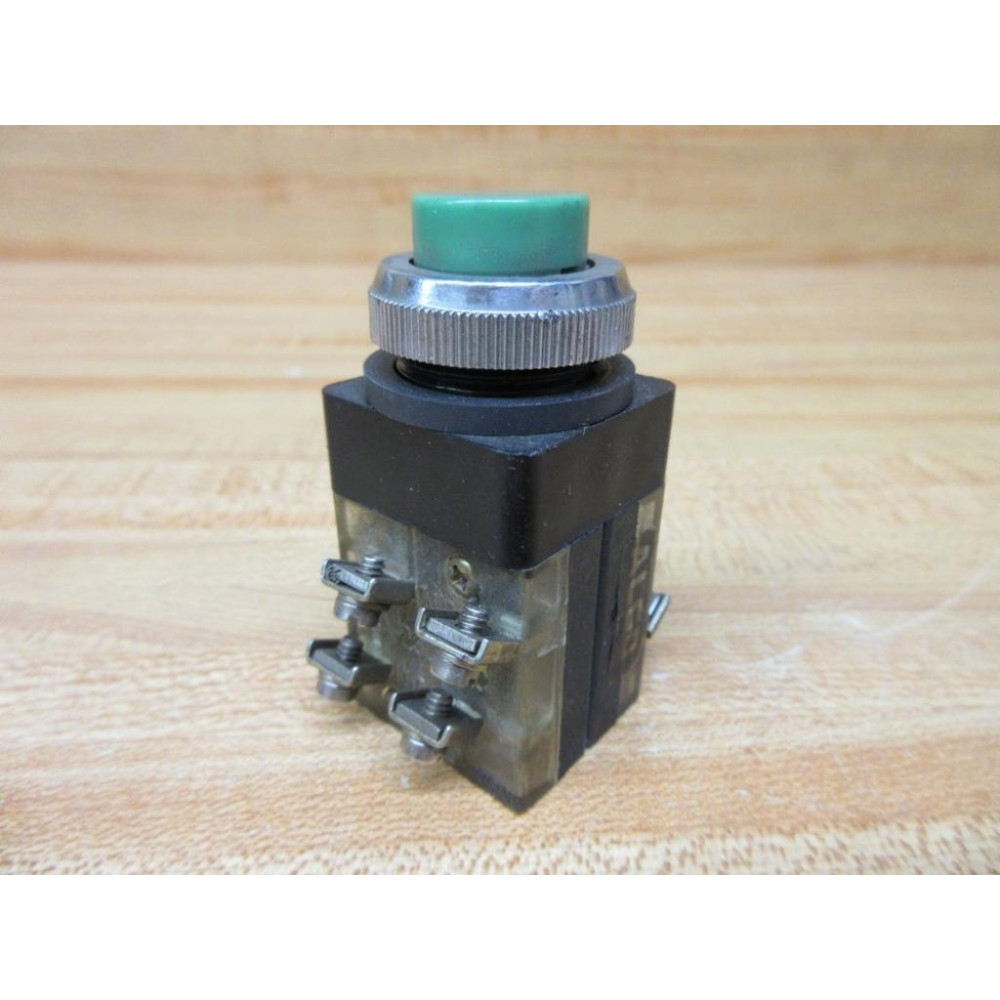 Alco SW-251 Emerson Pushbutton Switch SW251 Green Push Button - Used