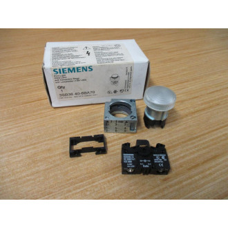 Siemens 3SB36 40-6BA70 Clear 3SB36406BA70 W 3SB3400-1A, Base & Clip