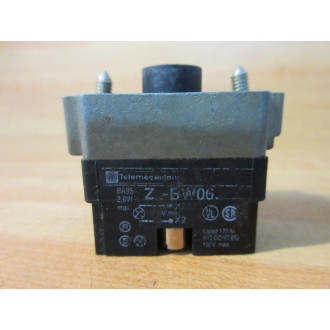 Telemecanique Z-BW06 Lamp Module With Base - Used