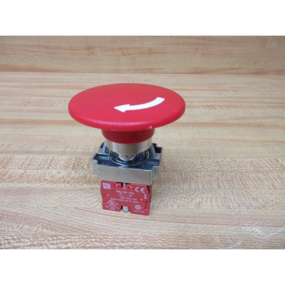 Shamrock RB2-BE-102 Contact Block RB2BE102 Red WE-Stop Button - New No Box