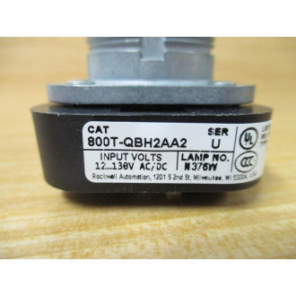 Allen Bradley 800T-QBH2AA2 Amber Pushbutton 800TQBH2AA2 Core Only - New No Box