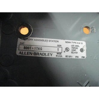 Allen Bradley 800T-1TKG Pushbutton Station 800T1TKG - Used