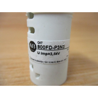 Allen Bradley 800FD-P3N3 Pilot Light 800FDP3N3 WO Lens - New No Box