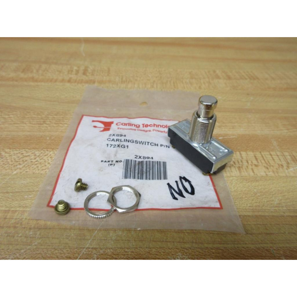 Carling Technologies 2X894 CarlingSwitch Push Button Switch 172XG1