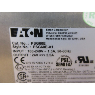 Eaton PSG60E Power Supply PSG60E-A1 - New No Box
