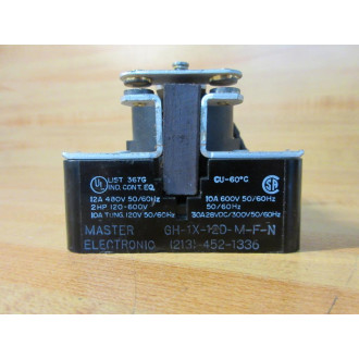 Master Electronic GH-1X-12D-M-F-N Control Relay GH1X12DMFN - Used