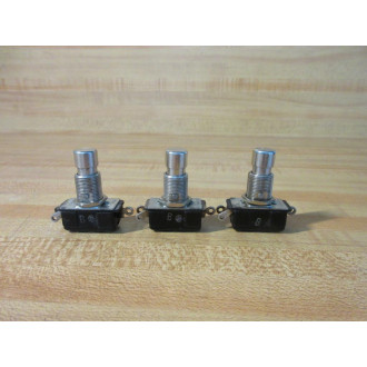 Carling 3A-125V-1A-250V Button Switch 3A125V1A250V (Pack of 3) - Used
