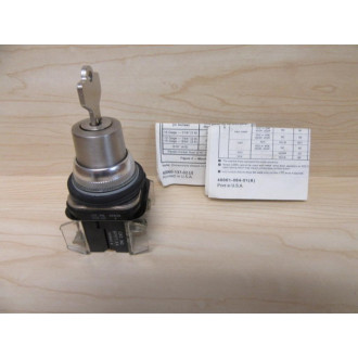 Allen Bradley 800T-J44B Keyed Selector Switch Ser A