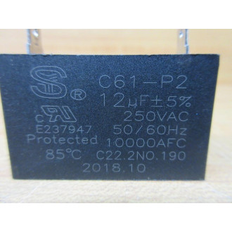 Sheng Ye C61-P2 Capacitor 16µF 250VAC C61P2 Rectangle-12µF ±5% - Used