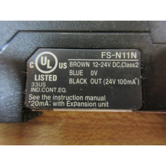 Keyence FS-N11N Fiber Optic Sensor FSN11N - Used