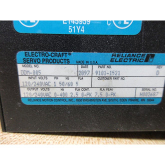 Reliance Electric 9101-1521 ABB Electro-Craft Servo Drive 91011521 - Used