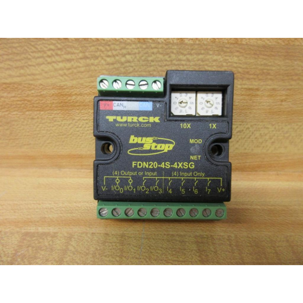 Turck FDN20-4S-4XSG Bus Stop IO Module - Used