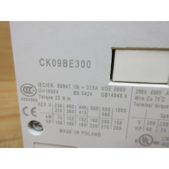 General Electric CK09BE300J Contactor CK09BE300 Tested - Refurbished