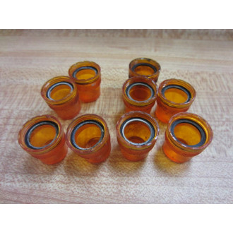 Allen Bradley 800T-N122A Amber Cap Lens 800TN122A (Pack of 7) - Used