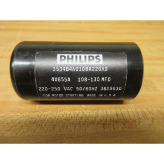 Philips 4X655A Motor Starting Capacitor 3534B4A0108A220A9