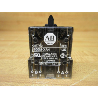 Allen Bradley 800M-XA4 Contact Block 800MXA4 - New No Box