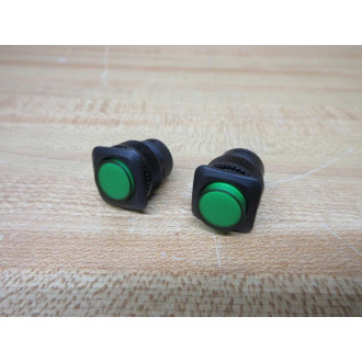 E-Switch RP3508BBLKGRNGRNNS Push Button Switch RP3508 (Pack of 2) - New No Box