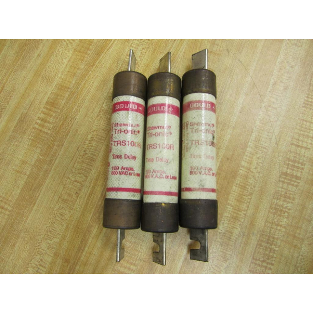Gould Shawmut Ferraz TRS100R Mersen Fuse Cr. Ref 4YZN8 (Pack of 3) - Used