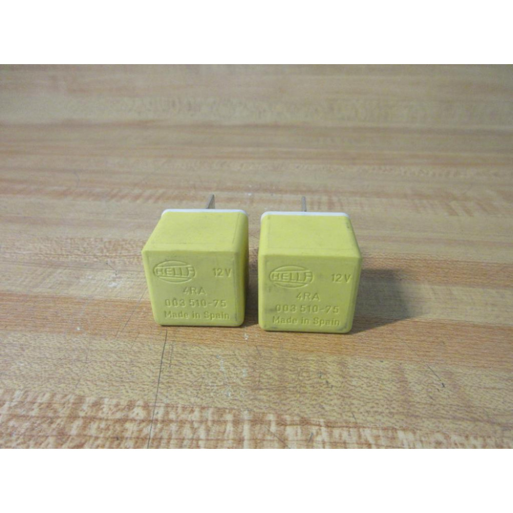 Hella 4RA 003 510-75 Relay 4RA (Pack of 2) - Used