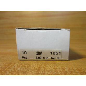 Wagner Lighting 1251 Miniature Lamp Light Bulb T1251 (Pack of 10)