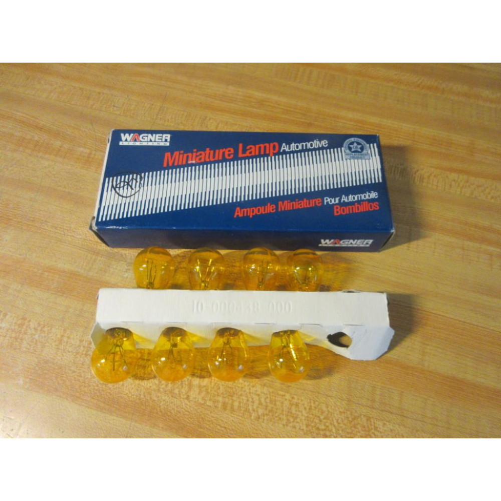 Wagner Lighting 2357NA Miniature Lamp Light Bulb Amber (Pack of 8)