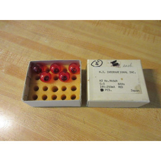 N.J. International 9456R Miniature Lamp Light Bulb Red (Pack of 5)