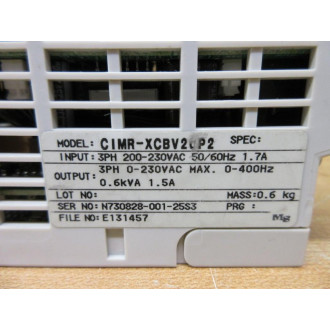 Yaskawa Electric CIMR-XCBV20P2 Inverter - Used