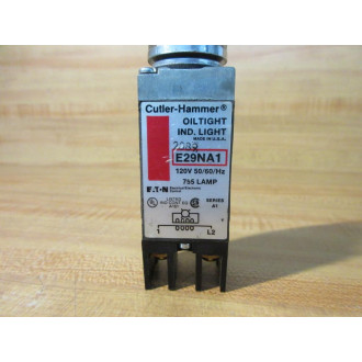 Cutler Hammer E29NA1 Eaton Oil Tight Indicator Light Red Lens - Used
