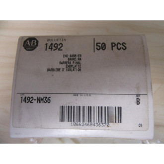 Allen Bradley 1492-NM36 End Barrier (Pack of 50)