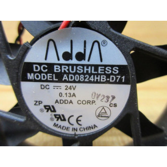 ADDA AD0824HB-D71 Axial Fan AD0824HBD71 - Used