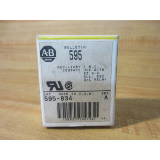 Allen Bradley 595-B34 Auxiliary Contact 595B34