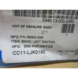 SMC BMA2-025 Auto Switch Bracket BMA2025