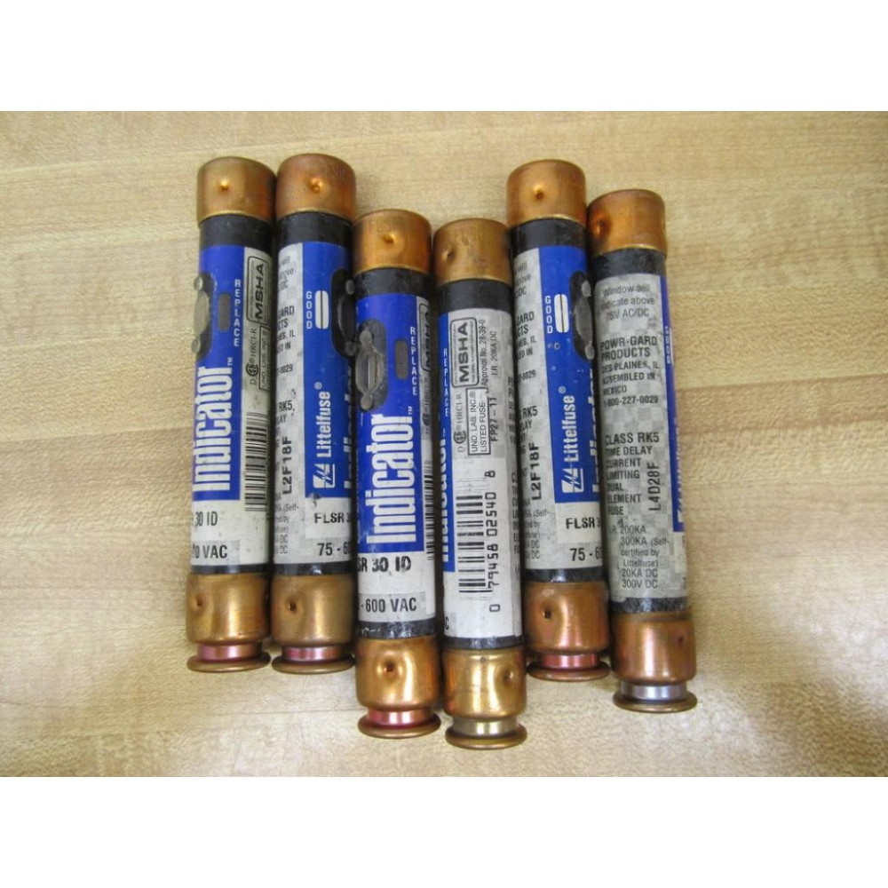 Littelfuse FLSR-30-ID Fuse Cross Ref 830LF2, FLSR030ID (Pack of 6) - New No Box