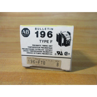Allen Bradley 196-FTB Pneumatic Timing Unit 196FTB