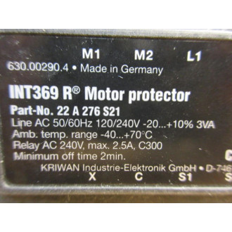 Kriwan 22 A 276 S21 Motor Protector Module 22A276S21 - Used