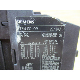 Siemens 3TF4110-0B Contactor 3TF41100B - Used