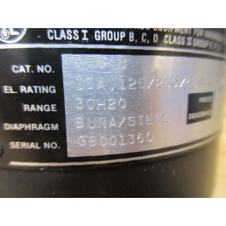 Ashcroft B764B Pressure Switch 30 H20 Range - Used