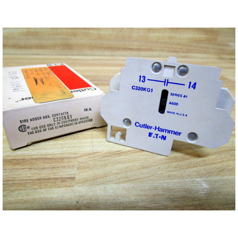 Cutler Hammer C320KG1 Eaton Side Adder Auxiliary Contact