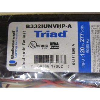 Universal Lighting B332IUNVHP-A Ballast 51351600-A