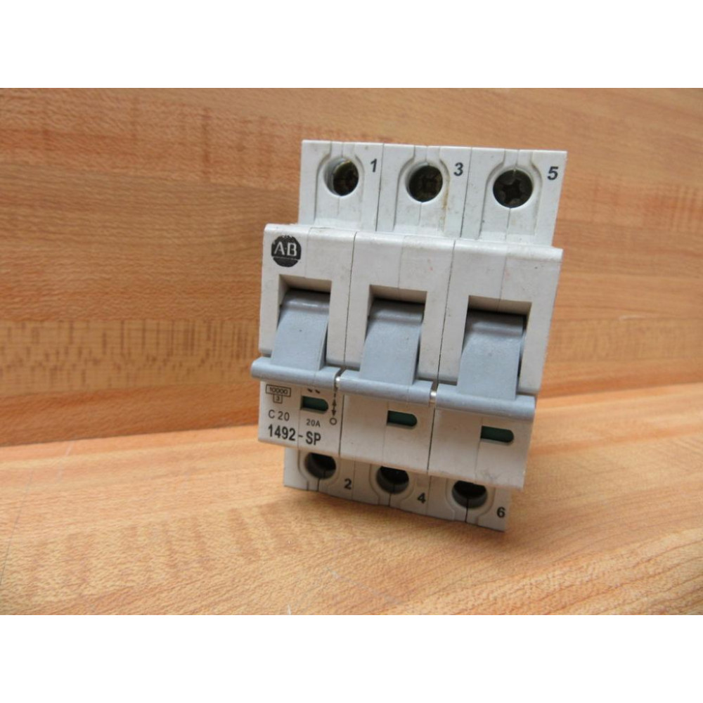 Allen Bradley 1492-SP3C200 Circuit Breaker 20A 3P 1492SP3C200 - Used