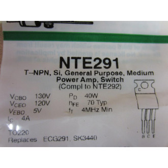 NTE NTE291 291 Bipolar Transistor