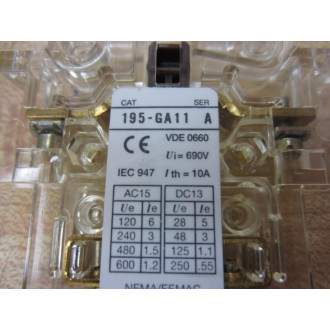 Allen Bradley 195-GA11 Auxiliary Switch 195GA11 690V - New No Box