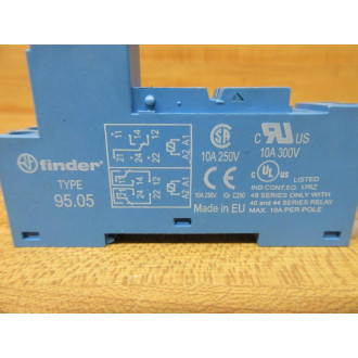 Finder 95.05 Relay Socket 9505 WO Clip - New No Box