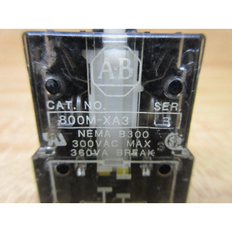 Allen Bradley 800M-XA3 Contact Block 800MXA3 - Used