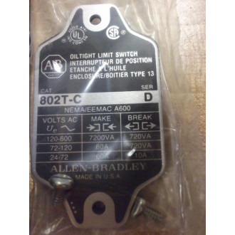 Allen Bradley 802T-C Oilight Limit Switch Series D